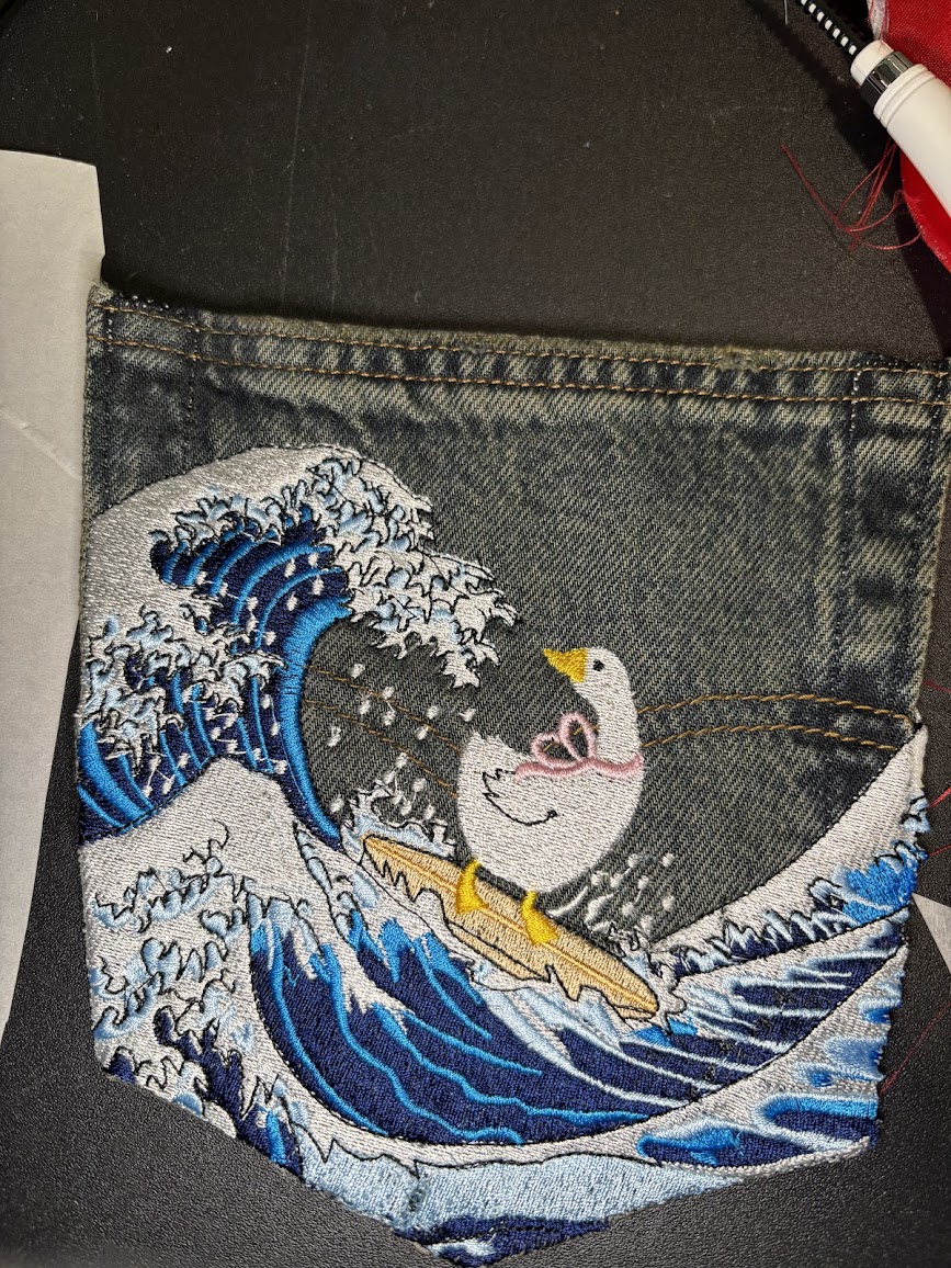 Fun design on a back pocket